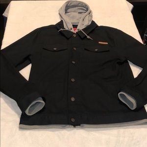 Active Rideshop Worker Jacket with Grey Hoodie